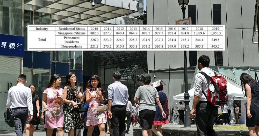 Data shows for every 1 foreign PMET added, about 3 more S'poreans PMET hired